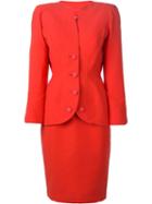 Thierry Mugler Vintage Skirt Suit, Women's, Size: 38, Red