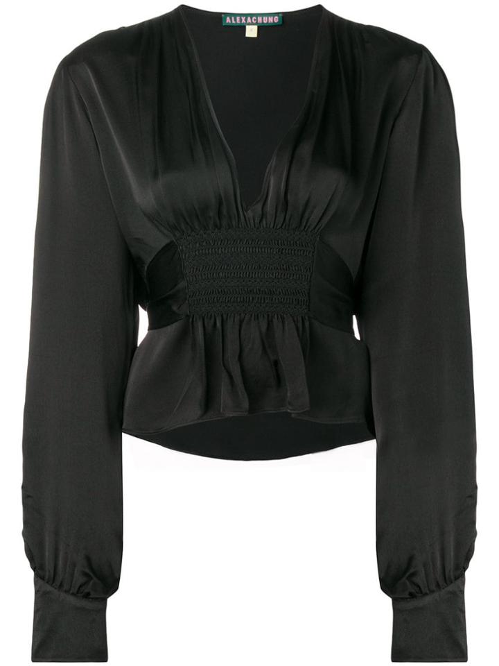 Alexa Chung Evening Smock Top - Black