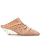 Rick Owens Square Toe Mules - Neutrals
