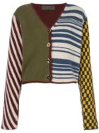 The Elder Statesman Colour Block Patterned Knit Cardigan - Multicolour