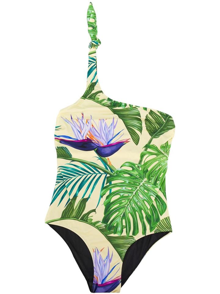 Mc2 Saint Barth Kids One Shoulder Swimsuit - Yellow