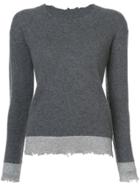 Rta Charlotte Metallic Trim Sweater - Grey