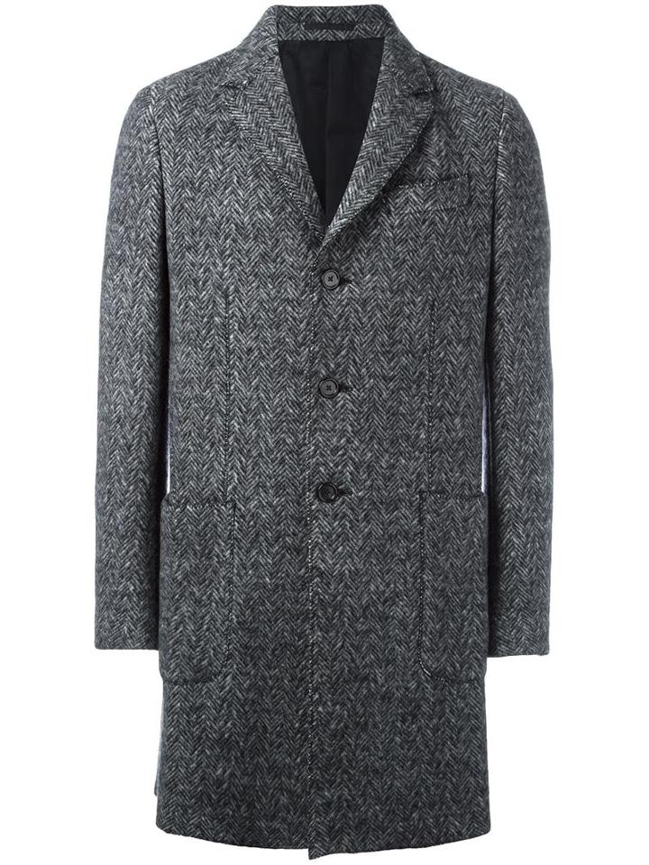 Z Zegna Woven Single Breasted Coat, Men's, Size: 50, Grey, Wool/polyamide/cupro/cotton