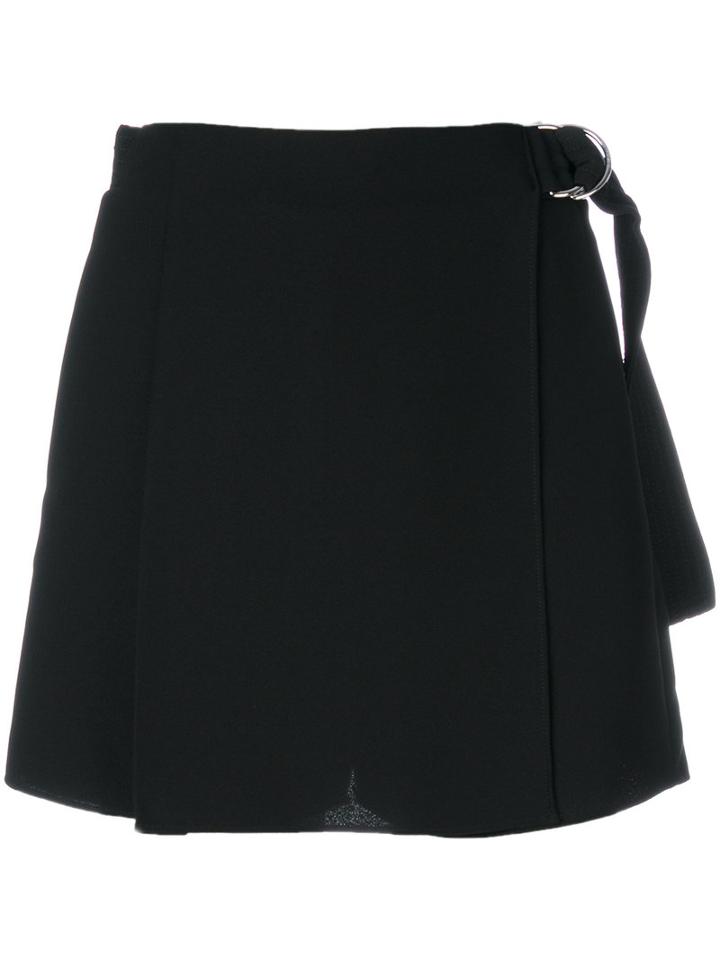 Carven - Belted Shorts - Women - Polyester/acetate/viscose - 38, Black, Polyester/acetate/viscose