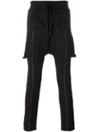 Thom Krom Shorts Overlay Drop Crotch Trousers, Men's, Size: Large, Black, Cotton