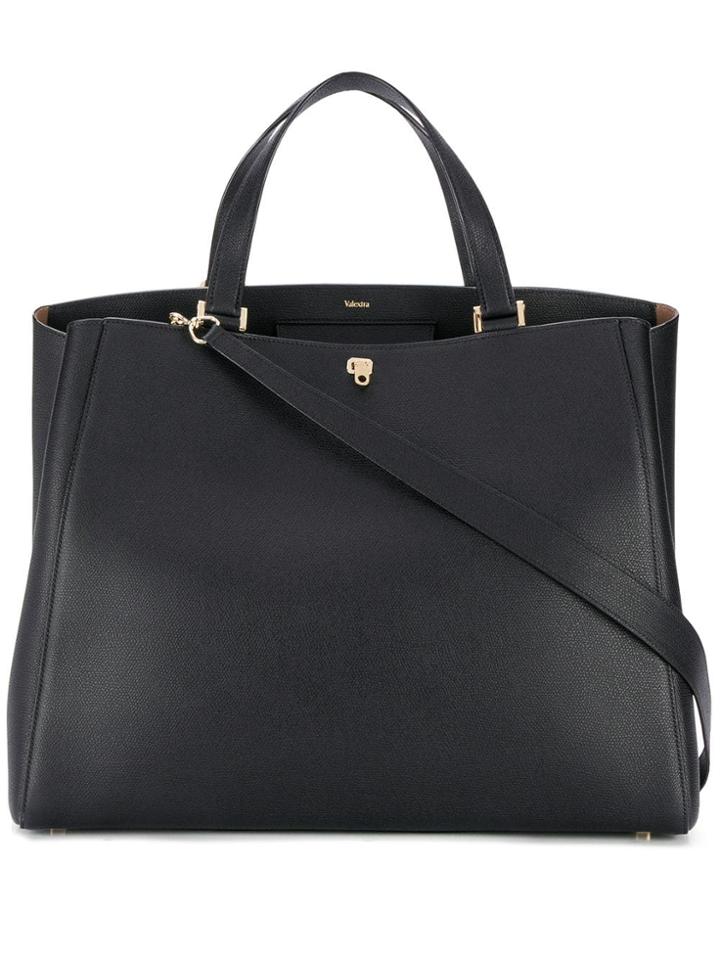 Valextra Brera Tote Bag - Black
