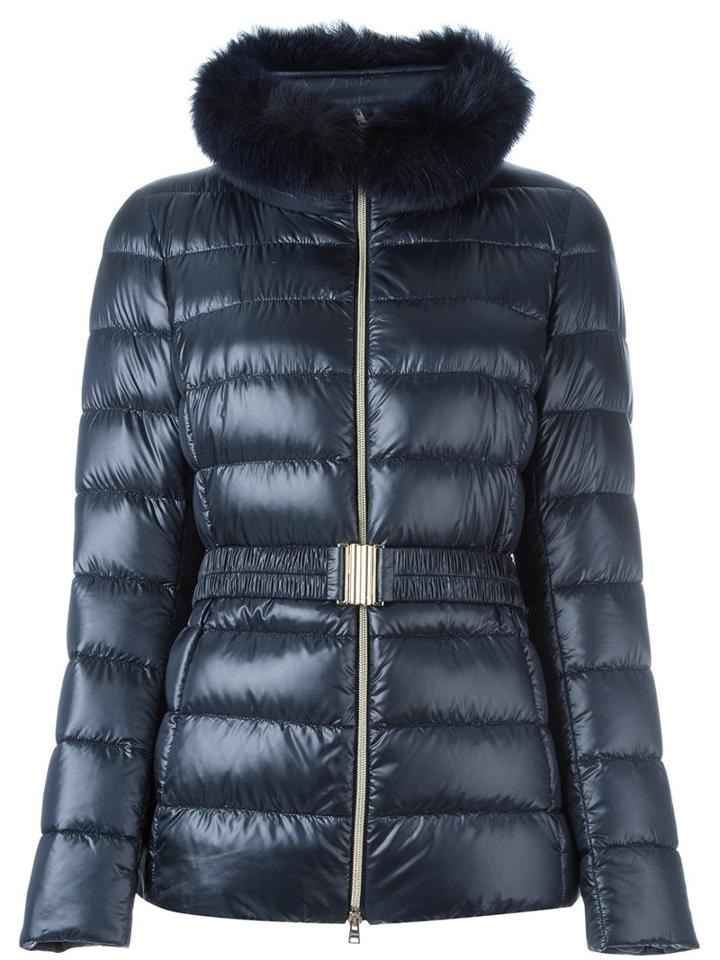 Herno Fox Fur Trim Padded Jacket