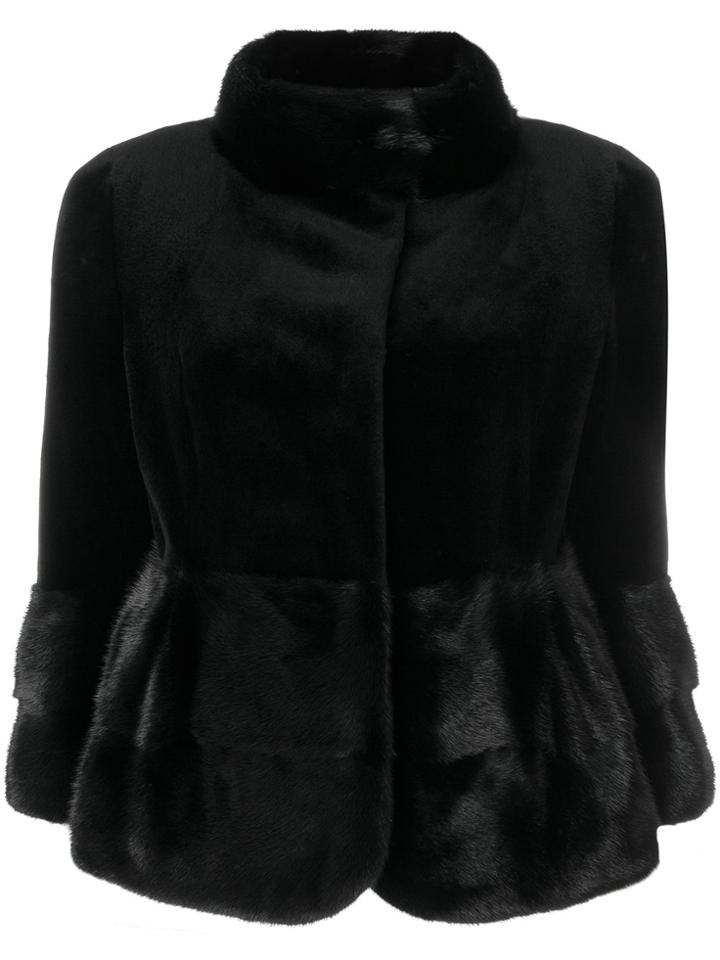 Cara Mila Bella Mink Jacket - Black