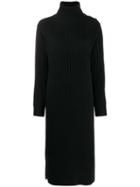 See By Chloé Midi Ribbed Knit Dress - Black