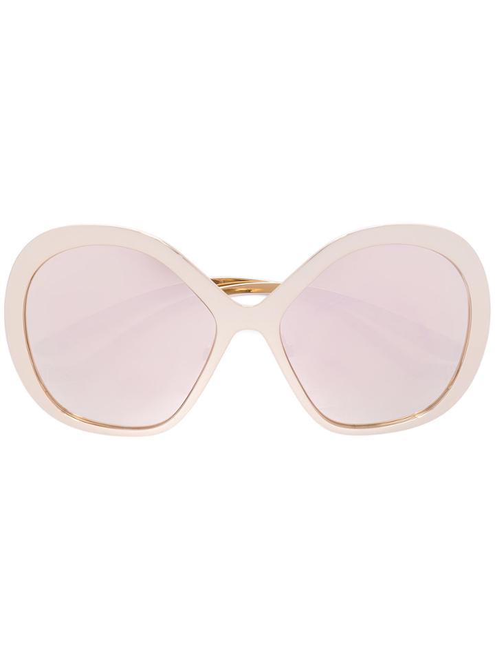 Dolce & Gabbana Eyewear Oversized Round Sunglasses - Yellow & Orange