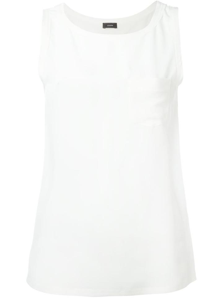 Joseph Chest Pocket Tank Top, Women's, Size: 36, White, Silk