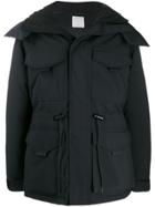 Sandro Paris Hooded Down Parka Coat - Black