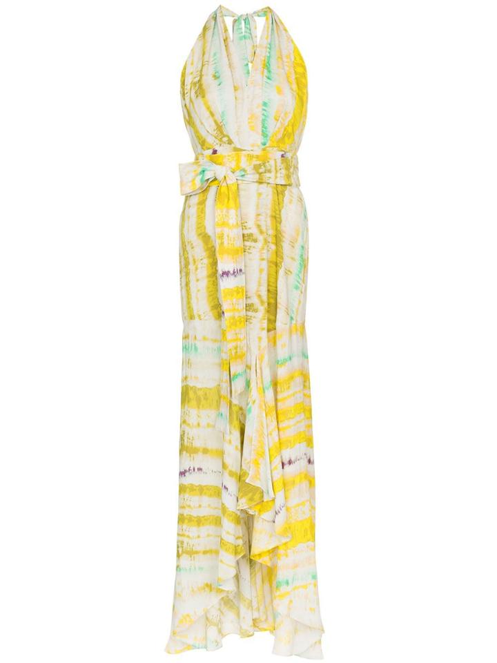 Silvia Tcherassi Ardell Halterneck Tie-dye Dress - Yellow