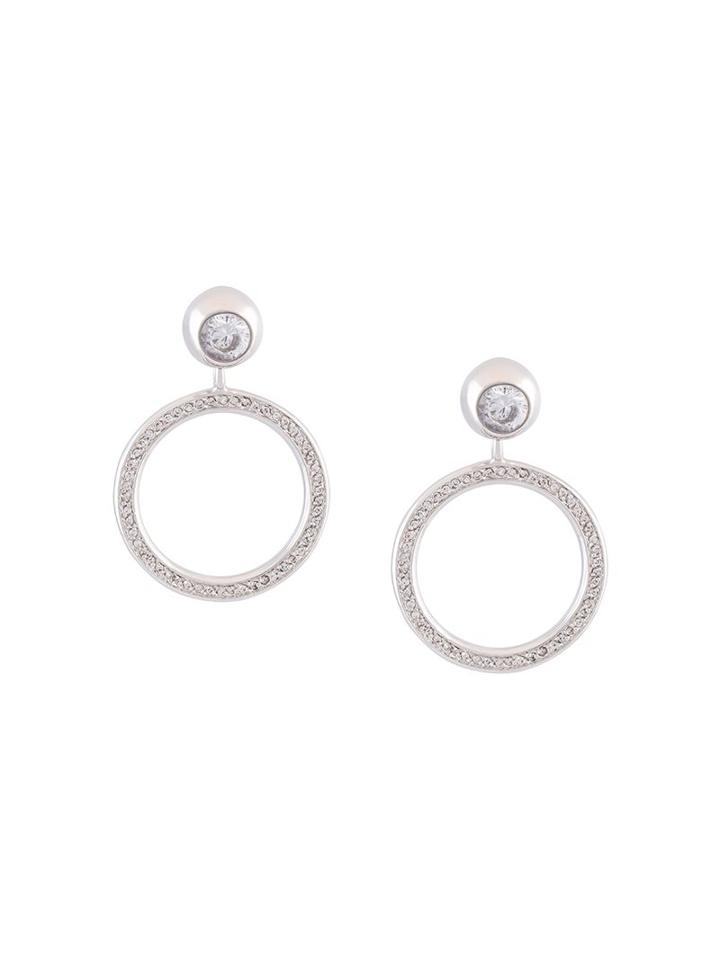 Eddie Borgo Crystal Embellished Drop Earrings, Women's, Metallic