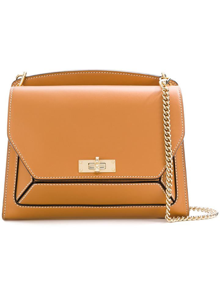 Bally Chain Strap Panelled Bag - Brown