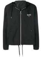 Ami Alexandre Mattiussi Hooded Zipped Jacket Ami Paris Patch - Black