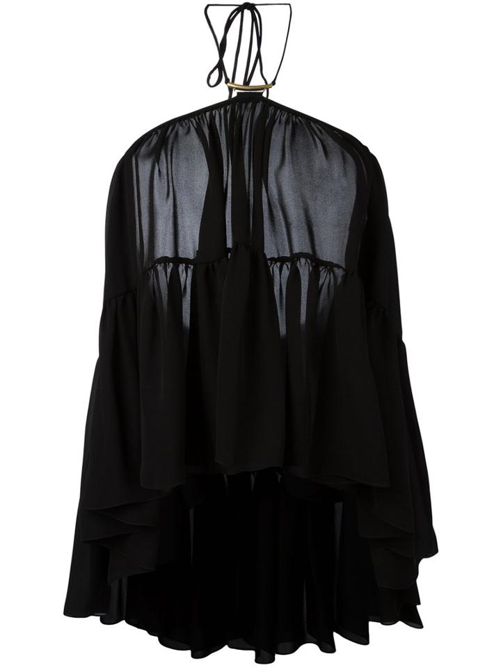 Plein Sud - Halterneck Top - Women - Silk - 36, Black, Silk