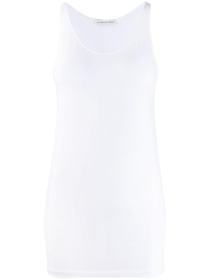 Stefano Mortari Plain Tank Top - White