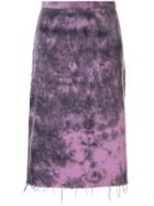 Marques'almeida Tie Dye Print Distressed Skirt - Purple