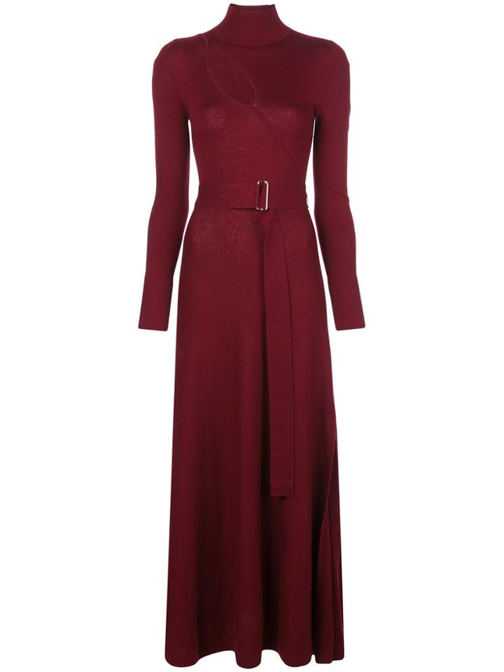 Nicholas Cut Out Detail Knitted Dress - Red
