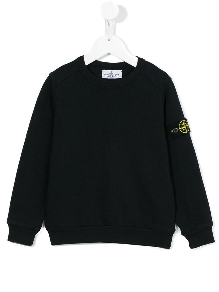 Stone Island Kids Logo Patch Sweatshirt, Boy's, Size: 6 Yrs, Blue