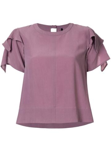 Taylor Adorn Ruffled Sleeve Top - Purple