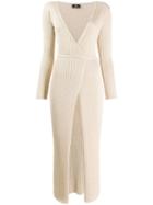 Elisabetta Franchi V-neck Wrap Dress - Neutrals