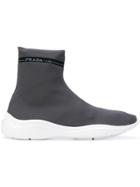 Prada High Top Sock Sneakers - Grey