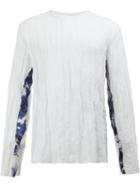 Yang Li Arm Detail Semi-sheer T-shirt, Men's, Size: 50, White, Cotton/metallic Fibre