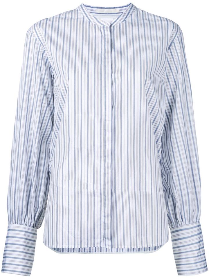Cityshop - Mandarin Collar Shirt - Women - Cotton - One Size, White, Cotton