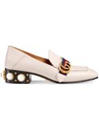 Gucci Leather Mid-heel Loafer - Nude & Neutrals