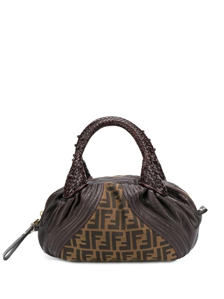 Fendi Vintage 2000's Bauletto Zucca Bag - Brown