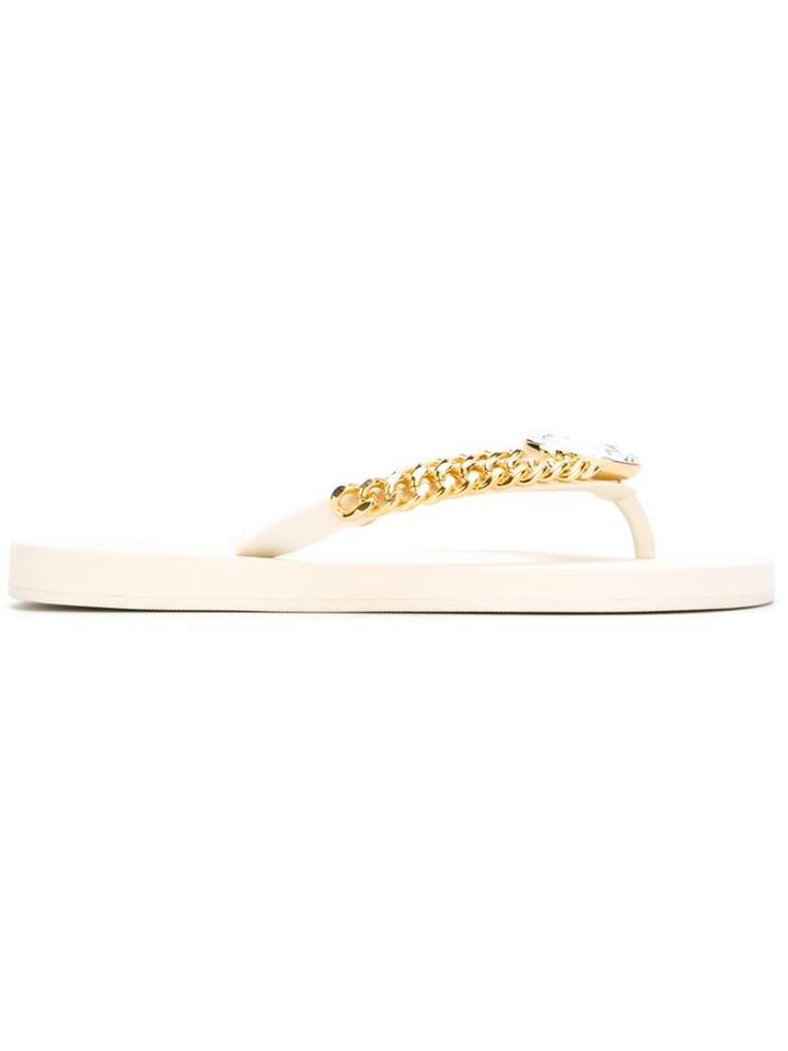 Giuseppe Zanotti Design Embellished Flip Flops