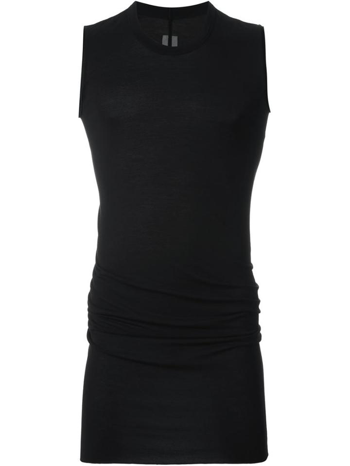 Rick Owens Long Length Tank Top, Men's, Size: Small, Black, Viscose/silk
