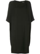 Y's Half Sleeve Midi Dress - Black
