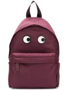 Anya Hindmarch Backpack Eyes In Claret Nylon - Red