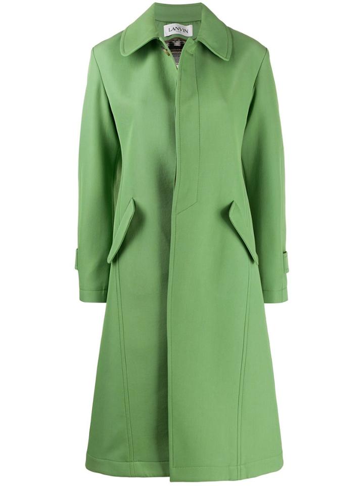 Lanvin Geometric Panel Coat - Green
