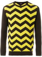 Mp Massimo Piombo Zig Zag Patterned Jumper - Brown
