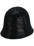 Maison Michel Sequin Embellished Cloche Hat - Black