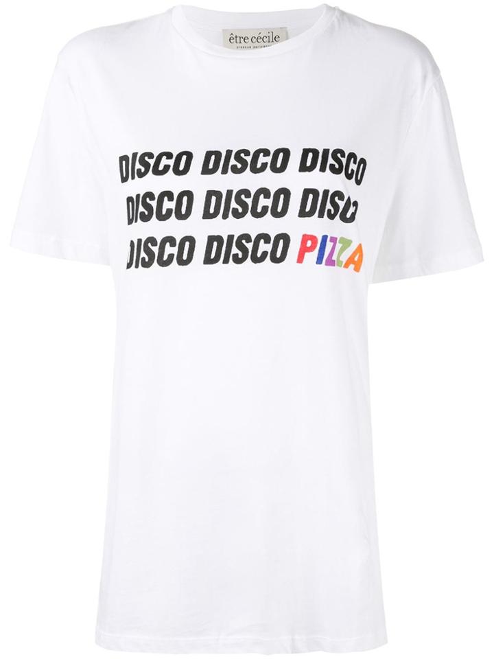 Être Cécile Disco Pizza T-shirt - White