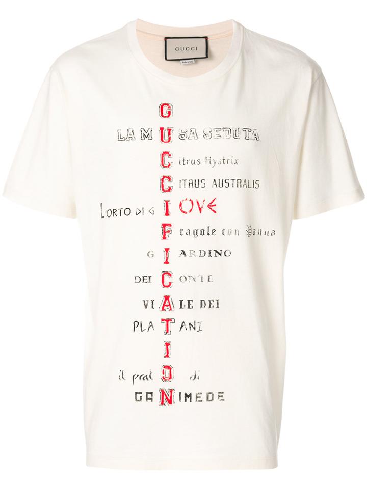 Gucci Guccification T-shirt - Nude & Neutrals
