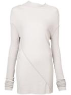 Rick Owens Lilies Asymmetric Sweater Dress - Neutrals