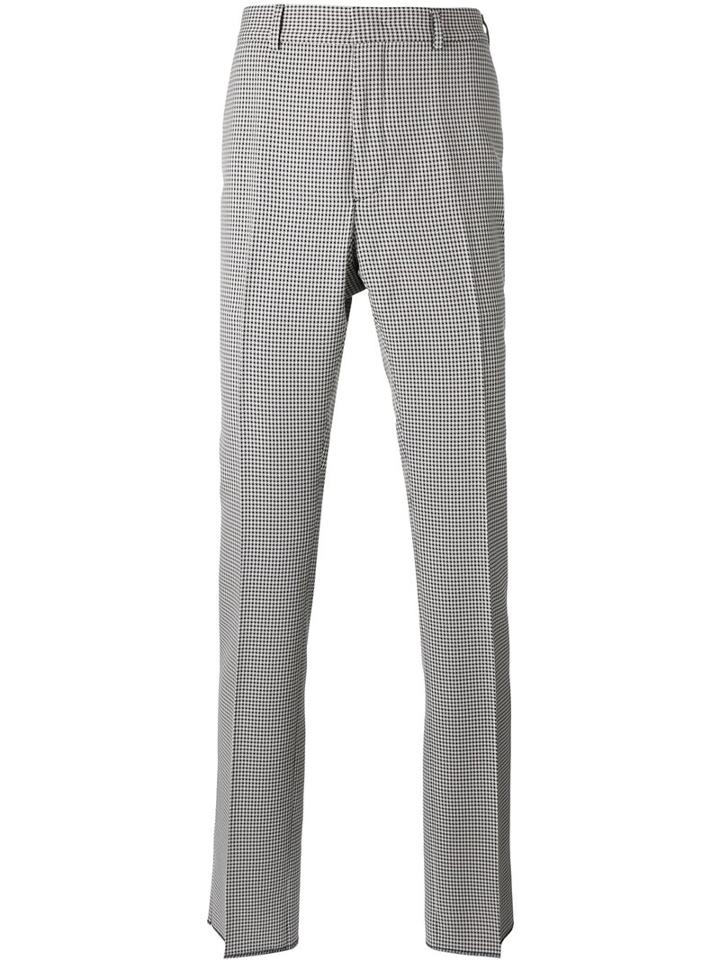Fendi - Gingham Tailored Trousers - Men - Polyester/viscose - 54, Blue, Polyester/viscose
