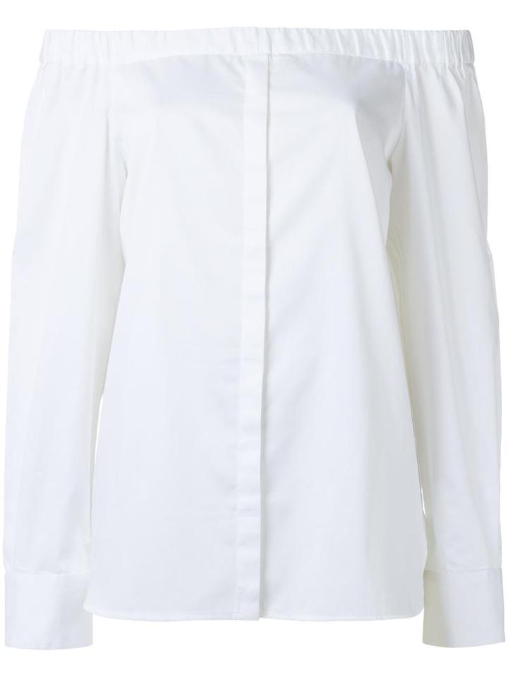 Andrea Marques Off Shoulder Blouse, Women's, Size: 44, White, Cotton