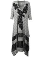 Antonio Marras Striped Asymmetric Dress, Women's, Size: 42, Grey, Polyester/spandex/elastane/viscose