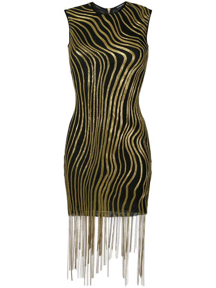 Balmain Bead-embellished Mini Dress - Black