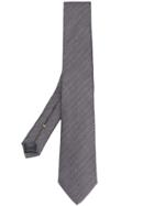 Canali Woven Pointed-tip Tie - Grey