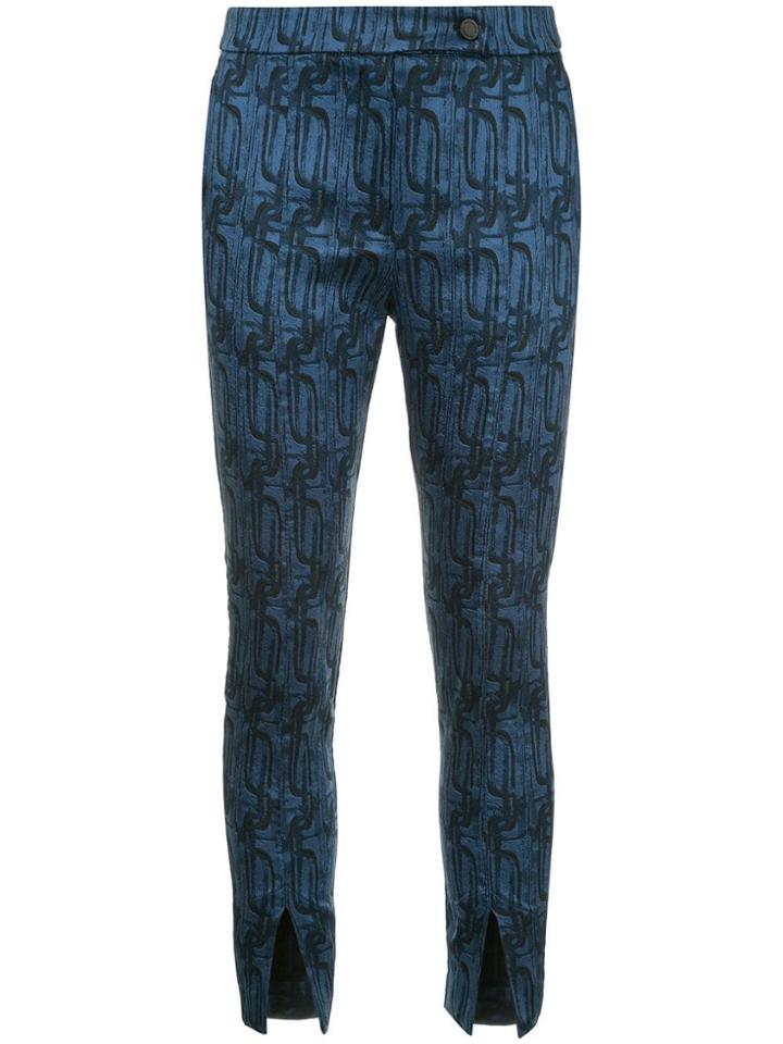 Manning Cartell Jacquard Cropped Trousers - Blue