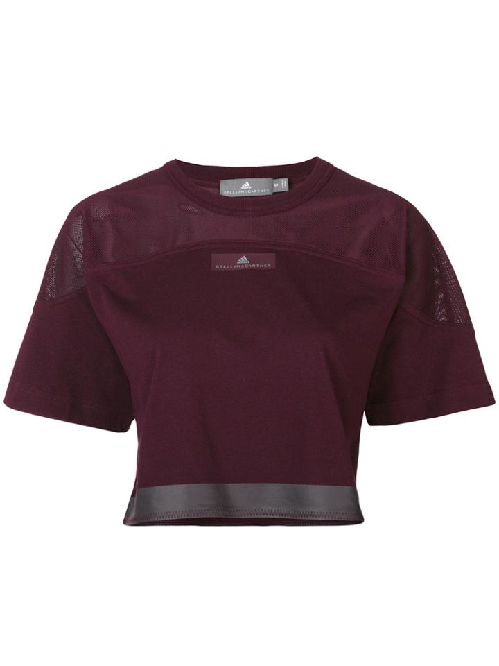 Adidas By Stella Mccartney Cropped T-shirt - Pink & Purple