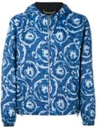 Versace - Printed Hooded Jacket - Men - Cotton/polyester - 52, Blue, Cotton/polyester